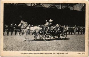 Budapest VIII. Keleti pályaudvar, A trónörököspár megérkezése 1914. augusztus 2-án, Alexy felvétele. Háborús levelezőlap 5. sz.