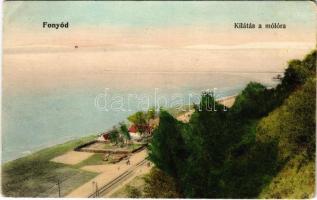 1907 Fonyód, Kilátás a mólóra, vasúti sín. Kiadja Balaton Szövetség (EK)