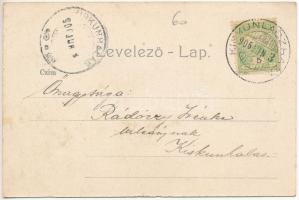 1906 Kiskunlacháza, Kossuth szobor, Ferenc Ferdinand ő felsége lakhelye a hadgyakorlatok alatt. Gazs...