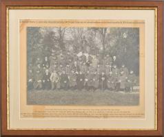 1931 A Ludovika katonai akadémián 1901-ben végzett növendékek évfordulós találkozásán készült nagy méretű tabló 38x30 cm Üvegezett keretben