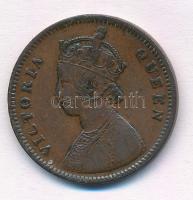 Brit-India 1862. 1/4A Viktória T:2- patina British India 1862. 1/4 Anna Victoria C:VF patina Krause KM#467