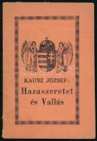 Krausz József: Hazaszeretet és Vallás. Hatvan, 1933., Végh Dezső, 41 p.