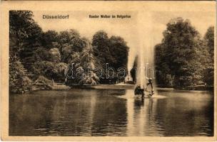 1913 Düsseldorf, Runder Weiher im Hofgarten (EK)