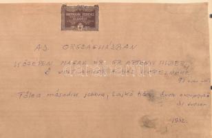 1932 Országházi fotó, rajta gr Apponyi Albert, gr. Apponyi György, Dinnyés Lajos korjegyző és más or...