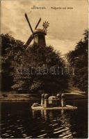 1914 Bremen, Wallpartie mit Mühle / windmill (EK)