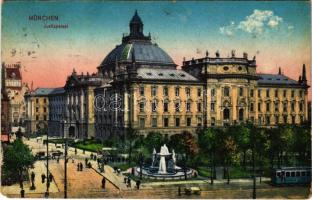 1915 München, Munich; Justizpalast / Palace of Justice, tram (EM)