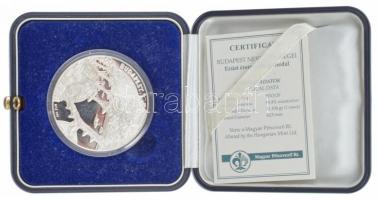 Bognár György (1944-) "Halászbástya" Budapest nevezetességei sorozat, Ag emlékérem dísztok...