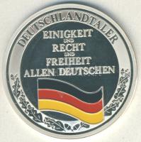 NSZK DN "A német pénz" Ag 20,2g multicolor emlékérem T:PP