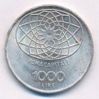 Olaszország 1970R 1000L Ag "100. évforduló - Róma a főváros" T:1,1- patna 
Italy 1970R 10...