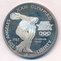 Amerikai Egyesült Államok 1983S 1$ Ag XXIII. Nyári Olimpiai Játékok, Los Angeles T:1 (eredetileg PP) fo. USA 1983S 1 Dollar Ag Los Angeles XXIII Olympiad C:UNC (originally PP) spotted  Krause KM#209