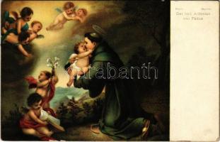 Der heil. Antonius von Padua / Stengel art postcard s: Murillo (EK)