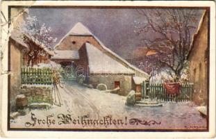 1915 Frohe Weihnachten! / Christmas greeting art postcard s: R. Moser (EB)