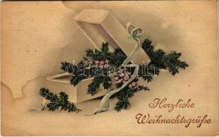 1921 Herzliche Weihnachtsgrüße / Christmas greeting art postcard. HWB 10016. (fl)