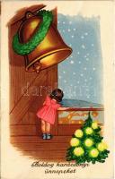 1939 Boldog karácsonyi ünnepeket / Christmas greeting art postcard (fa)
