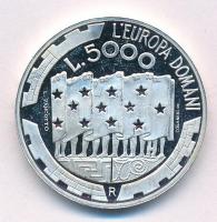 San Marino 1999. 5000L Ag Európa holnap T:PP fo. San Marino 1999. 5000 Lire Ag Europe tomorrow C:PP spotted Krause KM#410