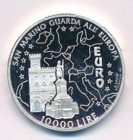 San Marino 1996. 10.000L Ag Euro T:PP fo. San Marino 1996. 10.000 Lire Ag Euro C:PP spotted Krause KM#342