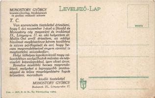 Dés, Dej; vasútállomás. Monostory György reklám a hátoldalon / railway station. Publisher's adv...