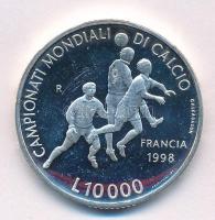San Marino 1998. 10.000L Ag Világbajnokság T:1- (eredetileg PP) San Marino 1998. 10.000 Lire Ag World Cup C:AU (originally PP) Krause KM#376