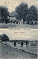 1907 Bégaszentgyörgy, Zitiste, Sveti-Jurat, Begej Sveti Durad; Hajduska gőzmalom, Béga híd / Dampfmühle, Brücke / mill, bridge