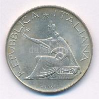 Olaszország 1961. 500L Ag "Olasz egység századfordulója" T:1-,2 patina 
Italy 1961. 500 L...