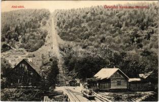 Kovászna-fürdő, Baile Covasna; Alsó sikló. Moskovitz Márton kiadása / funicular railway