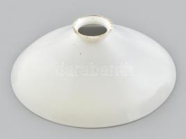 Fehér porcelán lámpabúra, foglalatnál lepattanással, d: 24 és 5,7 cm
