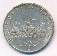 Olaszország 1964R 500L Ag Kolumbusz hajói T:1-,2  Italy 1964R 500 Lire Ag Columbus ships C:AU,XF Krause KM#98