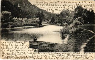 1905 Máramarossziget, Sighetu Marmatiei; malomkerti részlet. Wizner és Dávid / lake