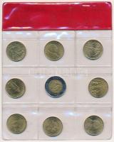 Vatikán 1997-2001. 200L-500L (9db/6xklf) szuvenír forgalmi összeállítás "Souvenir Vaticano / Va...