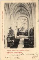 1901 Kolozsvár, Cluj; Fő téri Szent Mihály templom belseje. Dunky fivérek fényképészek / church interior