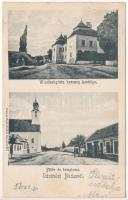 1905 Pozsonynádas, Nádas, Trstín; Windischgrätz herceg kastélya, Fő tér és templom, üzlet. Fischer Hugó kiadása / castle, main square, church, shop (aprócska szakadás / tiny tear)