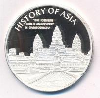 Cook-szigetek 2005. 5$ Ag Ázsia történelme - A khmerek megépítik Angkor Watot Kambodzsában kapszulában (19,80g/39mm) T:PP  Cook Islands 2005. 5 Dollars Ag History of Asia - The Khmers build Angkor Wat in Cambodia in capsule (19,80g/39mm) C:PP