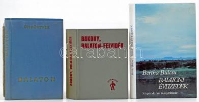 3 db Balatoni könyv:Balatoni évtizedek, Lipták Gábor: Balaton Mészáros Gyula_ Bakony, Balaton-felvidék