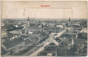 1909 Zombor, Sombor; Leporellolap 10 kis képpel / leporellocard with 10 mini pictures