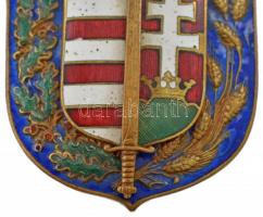 1920. "Vitézi Jelvény" zománcozott bronz jelvény, hátlapon ferde kitűzőpántokkal, "JE...