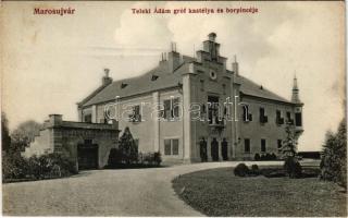 1913 Marosújvár, Uioara, Ocna Mures; Teleki Ádám gróf kastélya és borpincéje. Grün Géza kiadása / castle and wine cellar