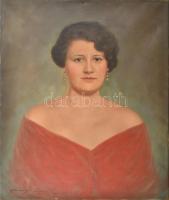 Faragó Imre: Női portré. Olaj, vászon, jelzett. 87x57 cm