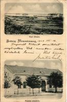 1902 Monostorszeg, Monostor, Backi Monostor; hajóállomás, községi népiskola / port, school (r)