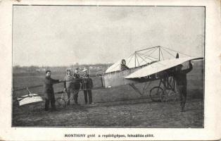 Duke Montigny with his aircraft