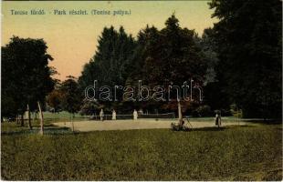 1915 Tarcsafürdő, Bad Tatzmannsdorf; park és tenisz pálya / park and tennis court, sport (EK)