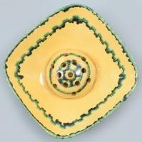 Retro füstölőtartó. Mázas kerámia. jelzés nélkül, hibátlan 14 cm