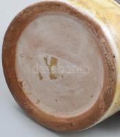 Fórizsné Sárai Erzsébet: Női díszváza. Mázas kerámia. jelzett, hibátlan. 26 cm