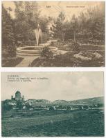 5 db RÉGI felvidéki város képeslap vegyes minőségben: Igló, Párkány, Komárom, Késmárk, Pöstyén / 5 p...