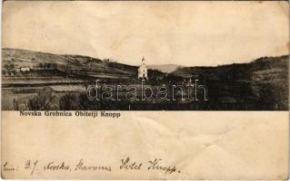 1915 Novszka, Novska; Grobnica Obitelji Knopp / Tomb of the Knopp Family in the cemetery, chapel (fa)