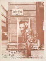1980 Én József Attila, itt vagyok - kiállítás a Petőfi Irodalmi Múzeumban, plakát, felcsavarva, 58×41 cm
