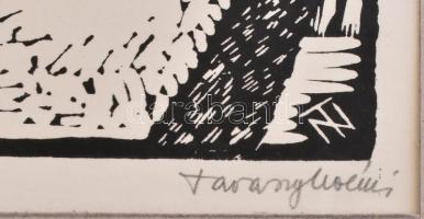 Tavaszy Noémi (1927-2018): Lázár. Linómetszet, papír. sorszámozott 1990/50/6. Jelzett 28x25 cm