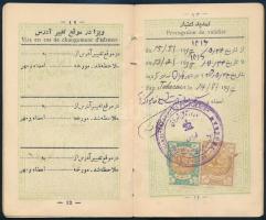 1937 Iráni fényképes tartózkodási engedély (Permis de Séjour) magyar személy (Michel (Mihály) Szilvá...
