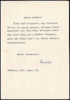 1974 Németh László (1901-1975) író gépelt levele saját kezű aláírásával Marton Endre színházigazgatónak, eredeti borítékjában