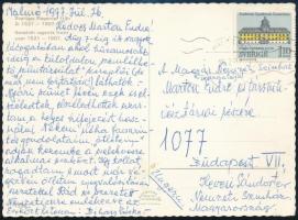 1977 Bihari József(1901-1981) kétszeres Kossuth-díjas színész saját kézzel írt és aláírt képeslapja Svédországból Marton Endre színházigazgatónak, jó állapotban