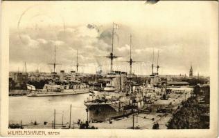 1914 Wilhelmshaven, Hafen / port, battleship (EK)